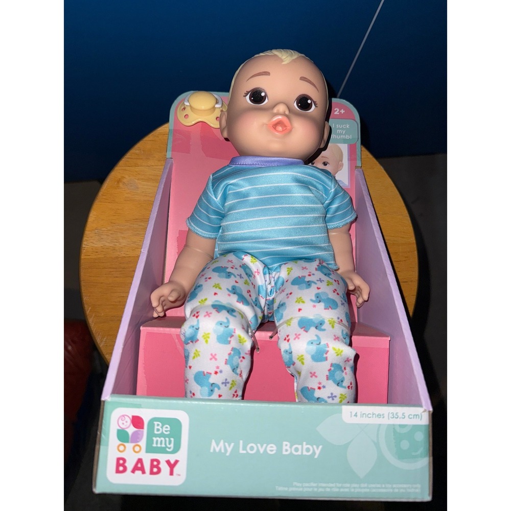 Jakks Pacific Be My Baby My Love Baby 14 Inch Soft Body Doll with Pacifier Blue